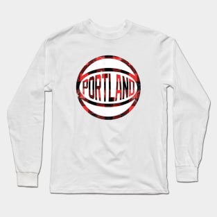 Portland Retro Ball - Lumberjack White 2 Long Sleeve T-Shirt